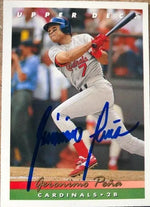 Geronimo Pena Signed 1993 Upper Deck Baseball Card - St Louis Cardinals