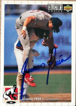 Geronimo Pena Signed 1994 Collector's Choice Baseball Card - St Louis Cardinals