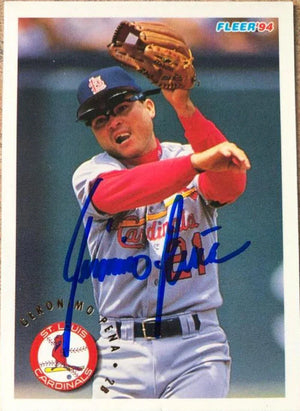 Geronimo Pena Signed 1994 Fleer Baseball Card - St Louis Cardinals - PastPros