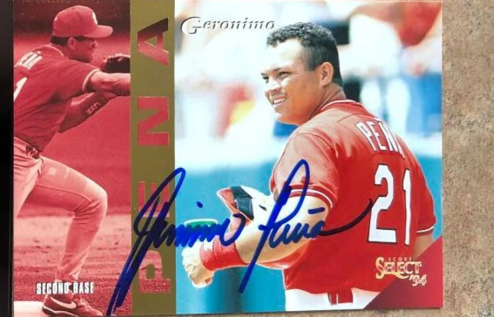 Geronimo Pena Signed 1994 Score Select Baseball Card - St Louis Cardinals