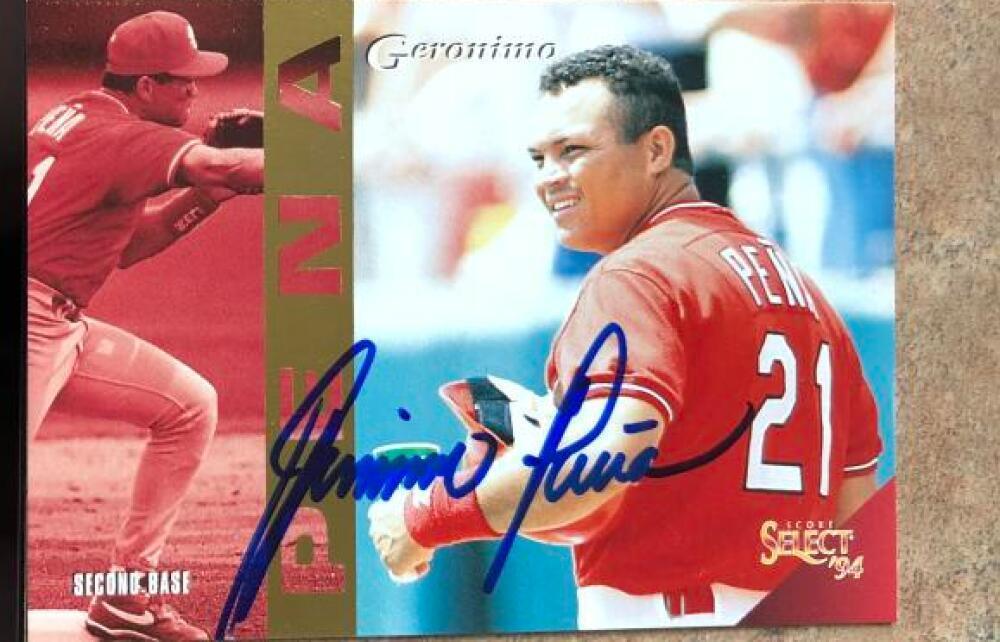 Geronimo Pena Signed 1994 Score Select Baseball Card - St Louis Cardinals - PastPros