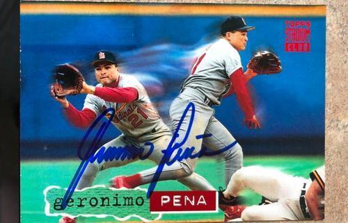 Geronimo Pena Signed 1994 Stadium Club Baseball Card - St Louis Cardinals - PastPros
