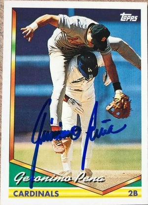 Geronimo Pena Signed 1994 Topps Baseball Card - St Louis Cardinals