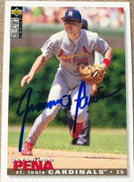 Geronimo Pena Signed 1995 Collector's Choice Baseball Card - St Louis Cardinals