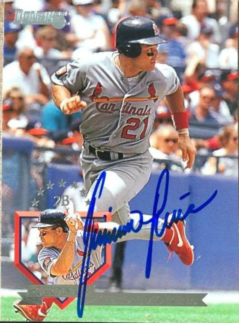 Geronimo Pena Signed 1995 Donruss Baseball Card - St Louis Cardinals