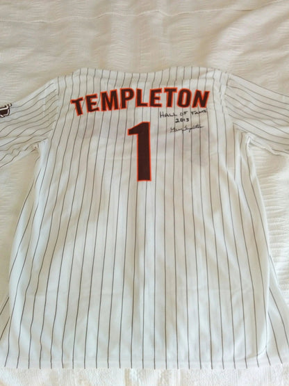 Gerry Templeton Signed Replica Padres Hall of Fame Jersey