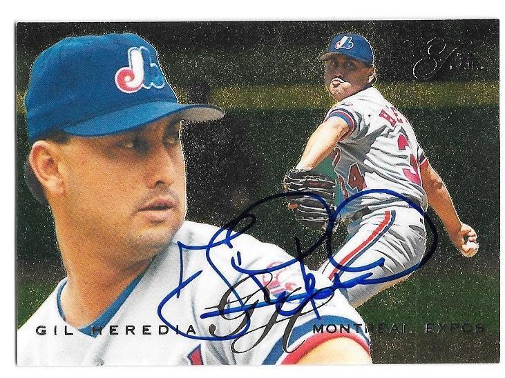 Gil Heredia Signed 1995 Flair Baseball Card - Montreal Expos - PastPros