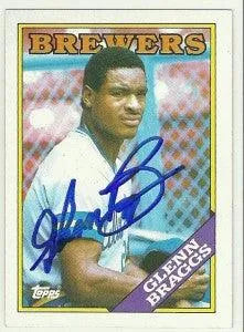 Glenn Braggs Signed 1988 Topps Baseball Card - Milwaukee Brewers - PastPros