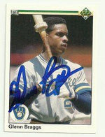 Glenn Braggs Signed 1990 Upper Deck Baseball Card - Milwaukee Brewers - PastPros