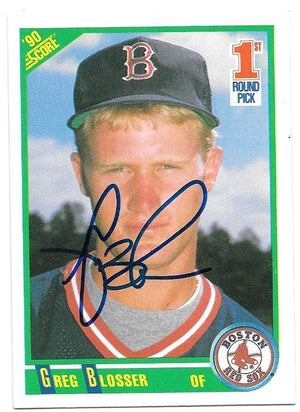 Greg Blosser Signed 1990 Score Baseball Card - Boston Red Sox - PastPros