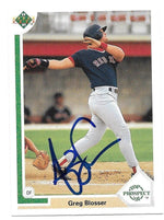 Greg Blosser Signed 1991 Upper Deck Baseball Card - Boston Red Sox