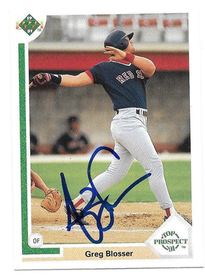 Greg Blosser Signed 1991 Upper Deck Baseball Card - Boston Red Sox