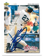Greg Blosser Signed 1992 Upper Deck Minors Baseball Card - Boston Red Sox