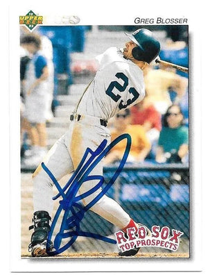 Greg Blosser Signed 1992 Upper Deck Minors Baseball Card - Boston Red Sox