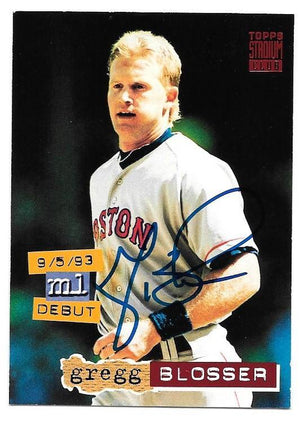 Greg Blosser Signed 1994 Topps Stadium Baseball Card - Boston Red Sox - PastPros
