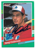 Greg Colbrunn Signed 1991 Donruss Baseball Card - Montreal Expos