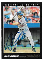 Greg Colbrunn Signed 1993 Pinnacle Baseball Card - Montreal Expos