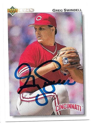 Greg Swindell Signed 1992 Upper Deck Baseball Card - Cincinnati Reds