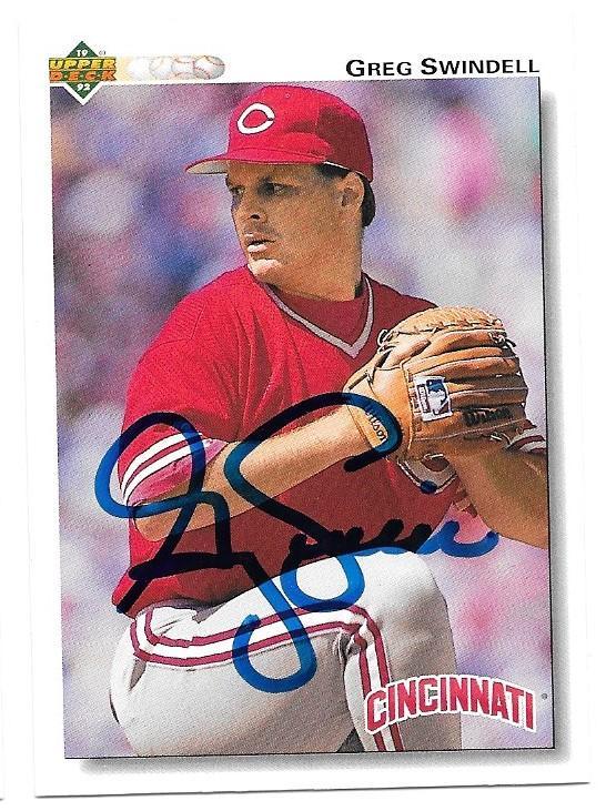 Greg Swindell Signed 1992 Upper Deck Baseball Card - Cincinnati Reds - PastPros