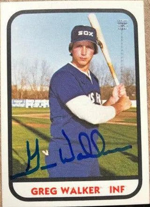 Greg Walker Signed 1981 TCMA Baseball Card - Glens Falls White Sox