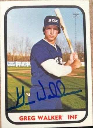 Greg Walker Signed 1981 TCMA Baseball Card - Glens Falls White Sox - PastPros