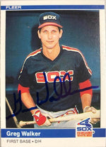 Greg Walker Signed 1984 Fleer Baseball Card - Chicago White Sox - PastPros