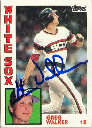 Greg Walker Signed 1984 Topps Baseball Card - Chicago White Sox