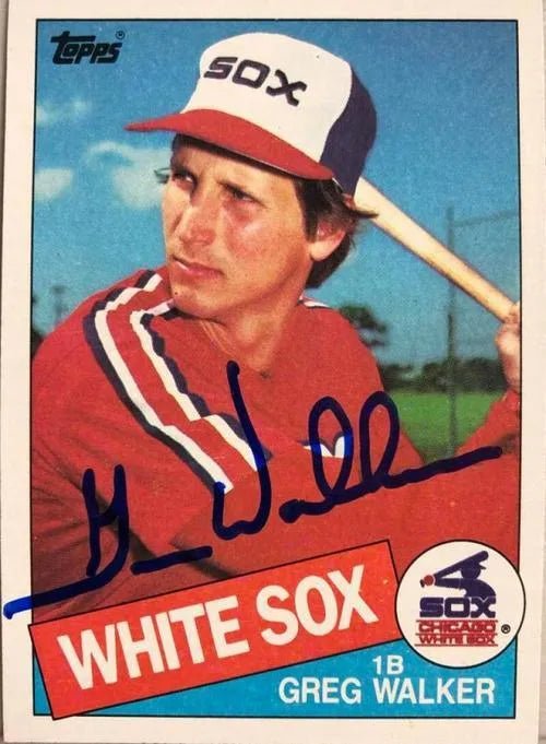 Greg Walker Signed 1985 Topps Baseball Card - Chicago White Sox