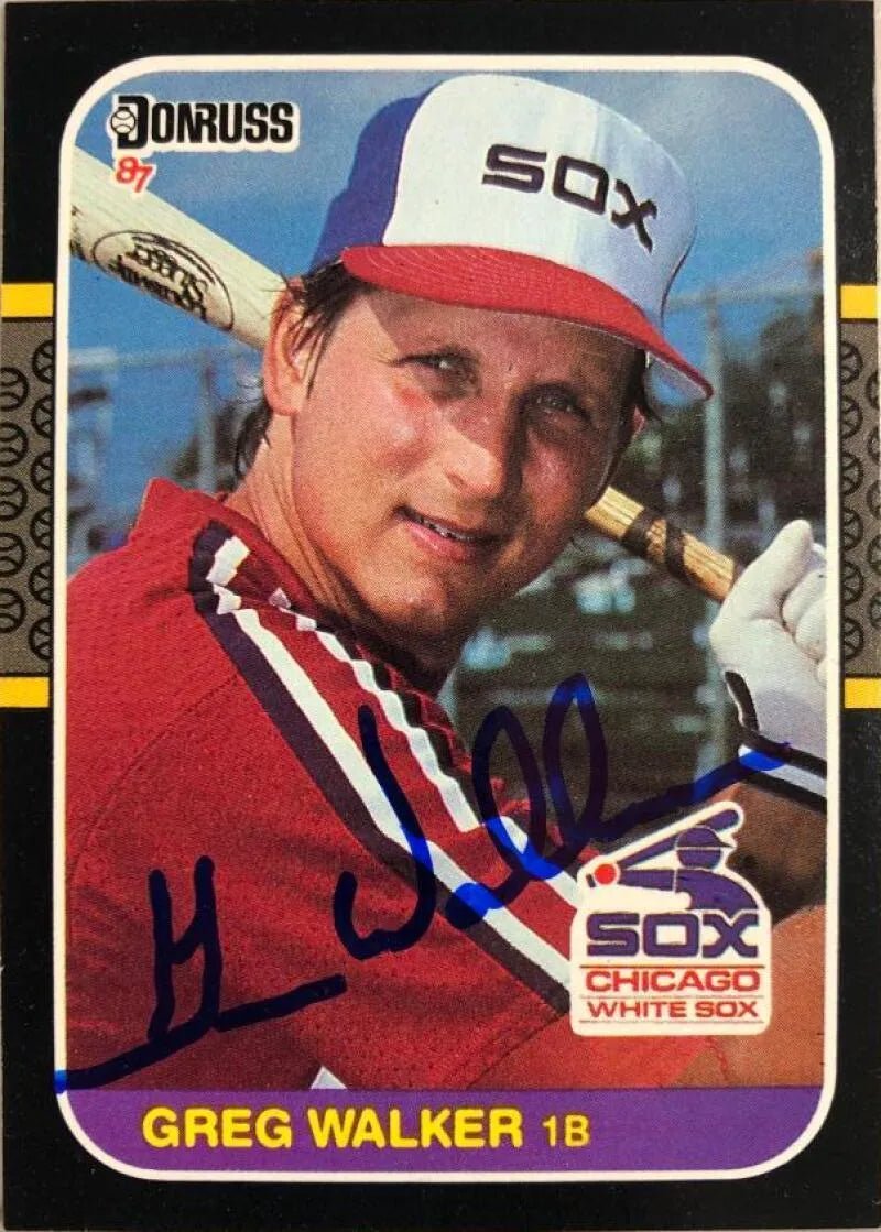 Greg Walker Signed 1987 Donruss Baseball Card - Chicago White Sox