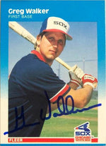 Greg Walker Signed 1987 Fleer Baseball Card - Chicago White Sox - PastPros
