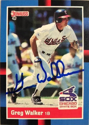 Greg Walker Signed 1988 Donruss Baseball Card - Chicago White Sox