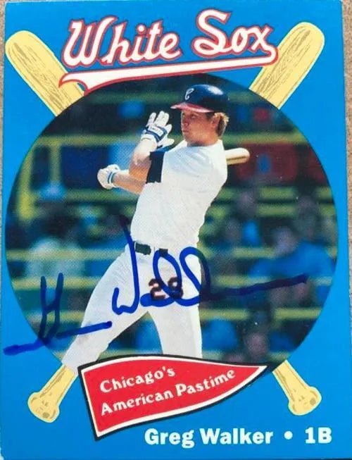 Greg Walker Signed 1989 Coca-Cola Baseball Card - Chicago White Sox