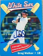 Greg Walker Signed 1989 Coca-Cola Baseball Card - Chicago White Sox
