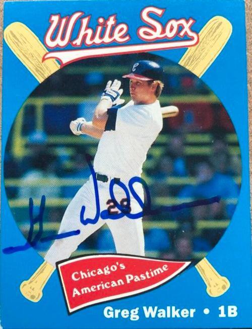 Greg Walker Signed 1989 Coca-Cola Baseball Card - Chicago White Sox - PastPros