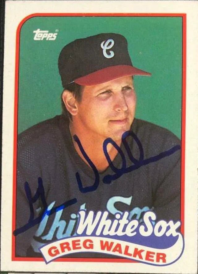 Greg Walker Signed 1989 Topps Baseball Card - Chicago White Sox