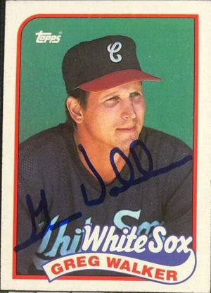 Greg Walker Signed 1989 Topps Baseball Card - Chicago White Sox