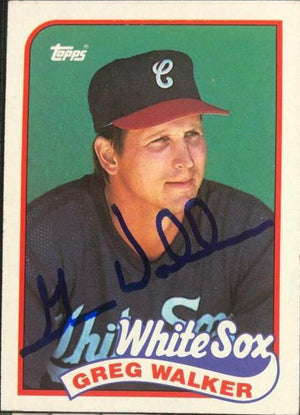 Greg Walker Signed 1989 Topps Baseball Card - Chicago White Sox - PastPros