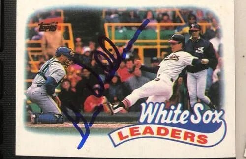 Greg Walker Signed 1989 Topps Leaders Baseball Card - Chicago White Sox