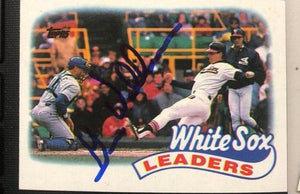 Greg Walker Signed 1989 Topps Leaders Baseball Card - Chicago White Sox - PastPros
