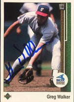 Greg Walker Signed 1989 Upper Deck Baseball Card - Chicago White Sox