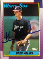 Greg Walker Signed 1990 Topps Baseball Card - Chicago White Sox