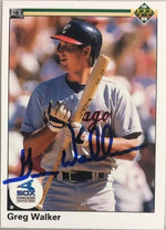 Greg Walker Signed 1990 Upper Deck Baseball Card - Chicago White Sox