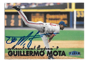 Guillermo Mota Signed 1999 Fleer Tradition Baseball Card - Montreal Expos