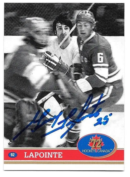 Guy Lapointe Signed 1991-92 Future Trends Canada '72 Hockey Card