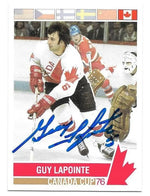 Guy Lapointe Signed 1992 Future Trends '76 Canada Cup Hockey Card