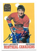 Guy Lapointe Signed 2001-02 Topps / OPC Archives Hockey Card - Montreal Canadiens - PastPros