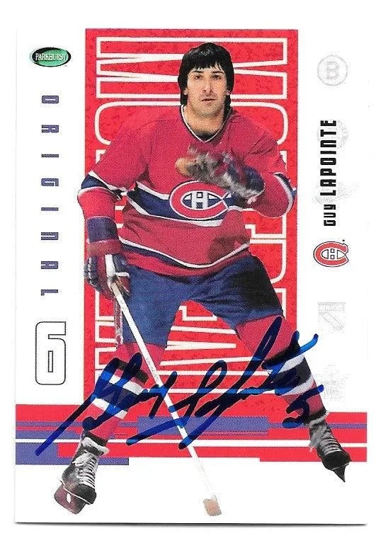 Guy Lapointe Signed 2003-04 Parkhurst Original Six Hockey Card - Montreal Canadiens