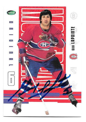 Guy Lapointe Signed 2003-04 Parkhurst Original Six Hockey Card - Montreal Canadiens - PastPros