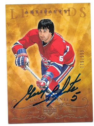 Guy Lapointe Signed 2006-07 Upper Deck Art1facts Hockey Card LE 999 - Montreal Canadiens - PastPros