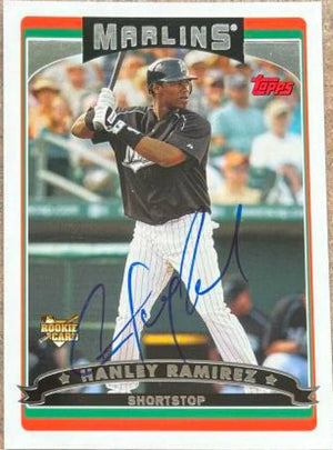 Hanley Ramirez Signed 2006 Topps Baseball Card - Florida Marlins